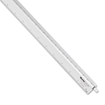 Chartpak® Adjustable Triangular Scale Aluminum Architects Ruler, 12" Long, Silver freeshipping - TVN Wholesale
